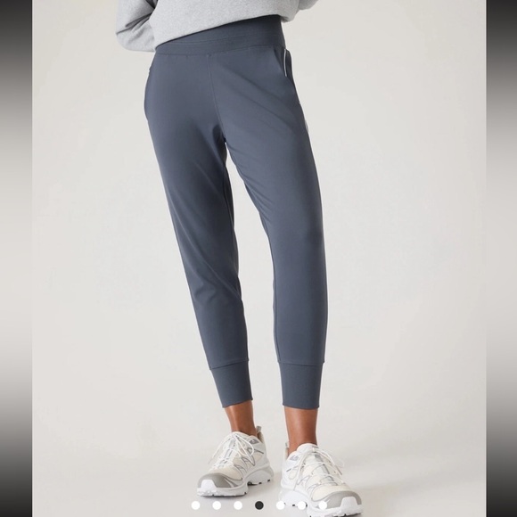 Athleta Pants - Athleta Venice Jogger Side Piping Granite Blue/White Stripe #854423